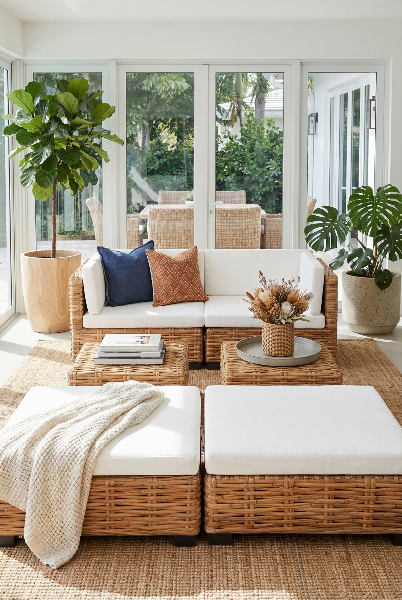 Aranżacja tarasu z zestawem wypoczynkowym do ogrodu - Jaksen