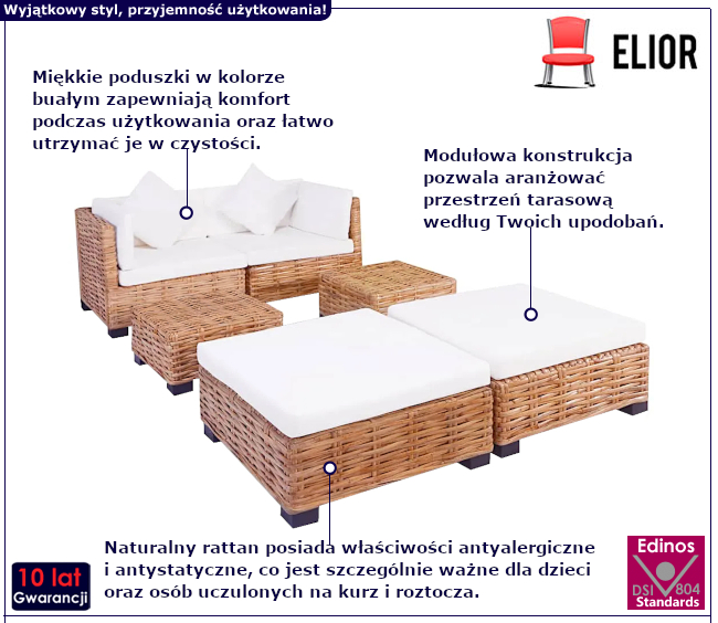 Zestaw wypoczynkowy Jaksen