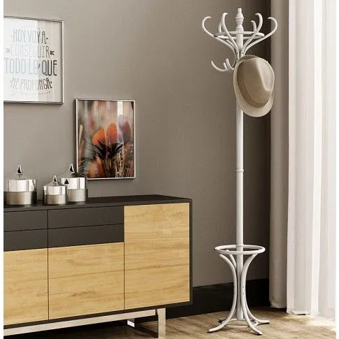 Zdjęcie skandynawski biały wieszak stojący Nepres 7X | Edinos.pl