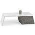 Zdjęcie produktu Lakierowana ława Zafira - biały połysk + beton.