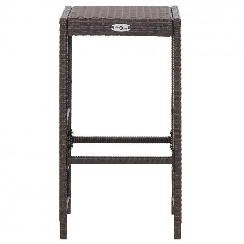 Przód krzesła (bez poduszki) z zestawu brązowych mebli ogrodowych Tavia 3X