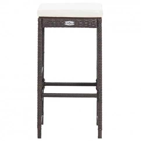 Przód krzesła z zestawu brązowych mebli ogrodowych Tavia 3X