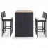 Komplet czarnych mebli ogrodowych Londar 3X