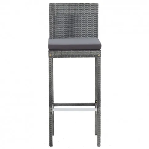 Przód krzesła z zestawu szarych mebli ogrodowych Londar 3X