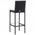 Tył krzesła z zestawu czarnych mebli ogrodowych Londar 4X