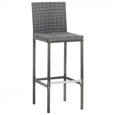 Krzesło bez poduszki z zestawu szarych mebli ogrodowych Londar 4X