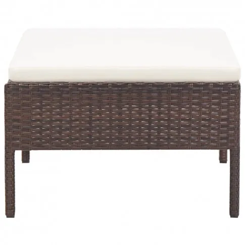 Podnóżek z kompletu brązowych mebli ogrodowych Shannon 2X