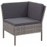 Sofa narożna z kompletu szarych mebli ogrodowych Shannon 3X