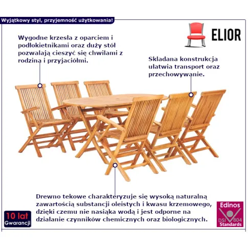 Belvori zestaw mebli wypoczynkowych z drewna tekowego