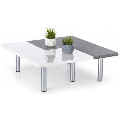Zdjęcie produktu Zestaw 2 ław Libra - biały połysk + beton.