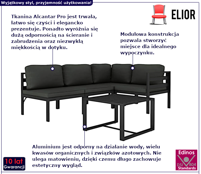 Zestaw wypoczynkowy Daso