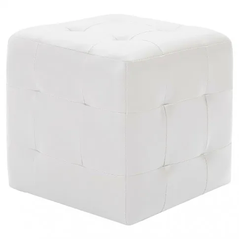 Zestaw tapicerowanych puf Zauri 2X biały