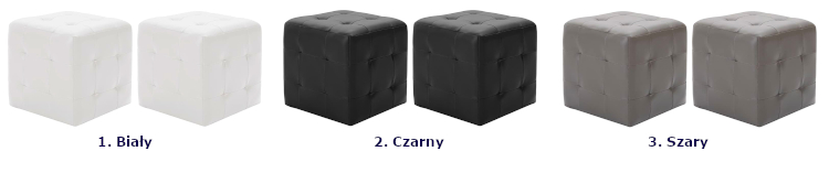 Produkt Komplet czarnych puf do salonu i sypialni - Futori 2X - zdjęcie numer 2