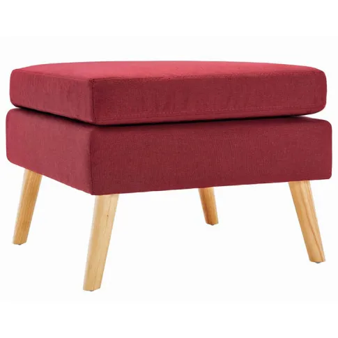 Czerwona pufa do salonu i sypialni Elesar
