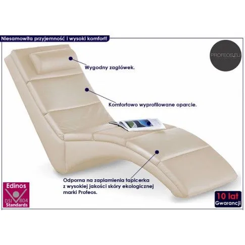 Fotografia Szezlong Calan - beżowy z kategorii Fotele wypoczynkowe