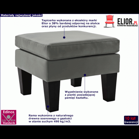 Szare siedzisko do przedpokoju Gambri