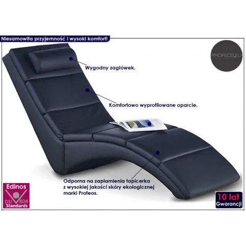 Fotografia Szezlong wypoczynkowy Calan - czarny z kategorii Fotele wypoczynkowe