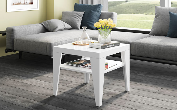 Nowoczesny biały stolik kawowy Kario 2X