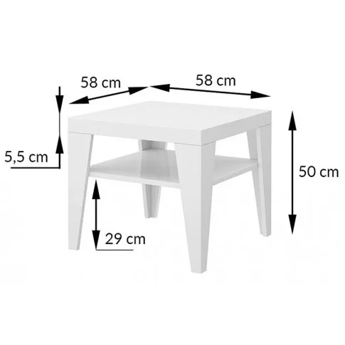 Wymiary kwadratowej ławy Muna 2X