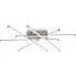 Duża chromowana lampa sufitowa LED patyki S027-Kirma