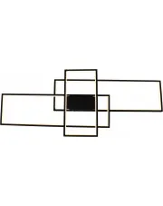 Czarna lampa sufitowa LED geometryczna - S028-Nikis w sklepie Edinos.pl