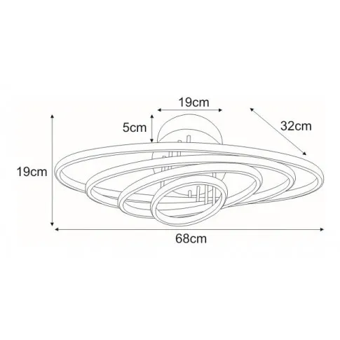 Wymiary lampy S032-Molia