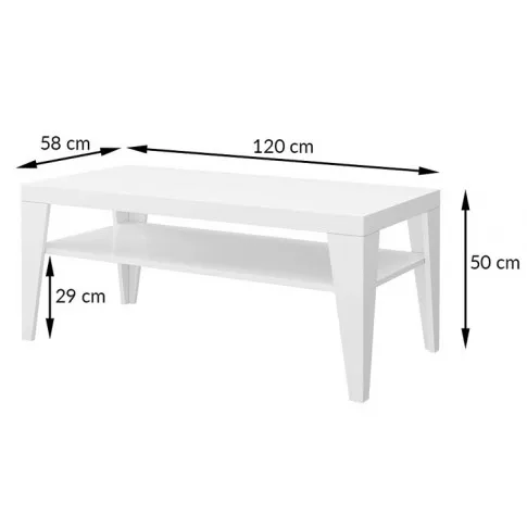 Wymiary nowoczesnej ławy prostokątnej Muna 3X