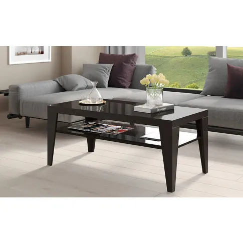 Brązowa nowoczesna ława w połysku Muna 3X