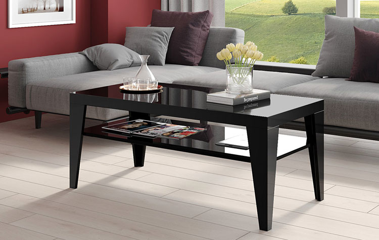 Prostokątny stolik kawowy do salonu z półką Kario 3X