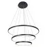 Czarna duża lampa wisząca S039-Medis pierścienie