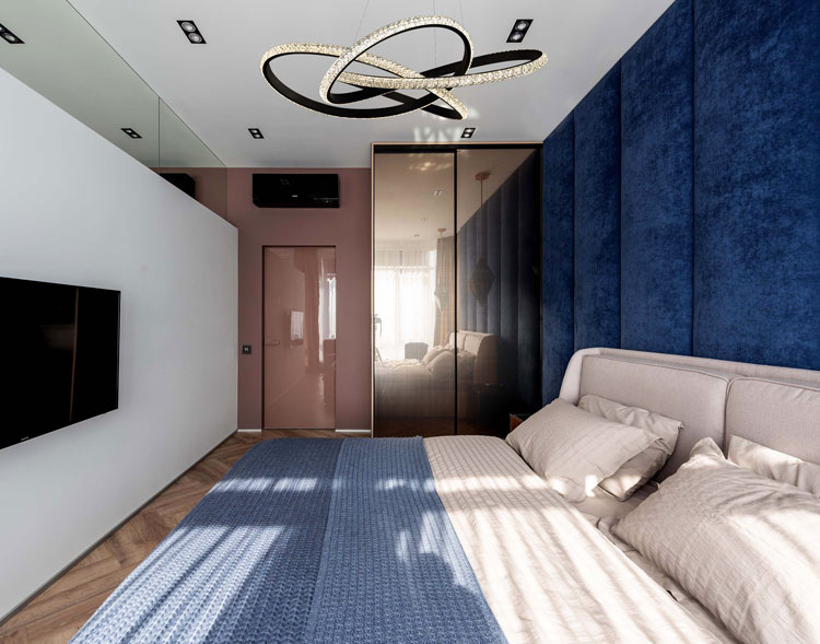 Czarna lampa wisząca glamour nad stół wstęga S043-Grifo