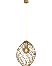 Lampa wisząca z drucianym kloszem patyna - S044-Garcha w sklepie Edinos.pl