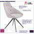 Komfortowe szare krzesło do salonu Bondi