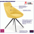 Nowoczesne żółte krzesło Bondi