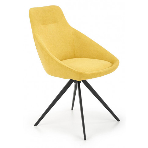 Żółte tapicerowane krzesło do salonu Bondi