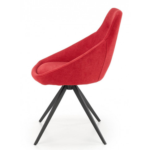 Nowoczesne czerwone tapicerowane krzesło Bondi