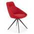 Czerwone tapicerowane tkaniną krzesło Bondi
