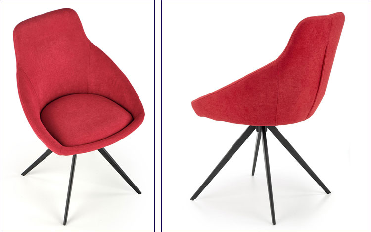 Designerskie czerwone krzesło Bondi