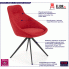 Nowoczesne czerwone krzesło do salonu Bondi
