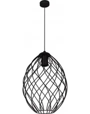 Czarna lampa wisząca z drucianym kloszem - S046-Vagi w sklepie Edinos.pl