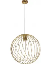Mosiężna okrągła lampa wisząca loft - S047-Hatrix w sklepie Edinos.pl