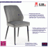 Pikowane szare krzesło Arsin