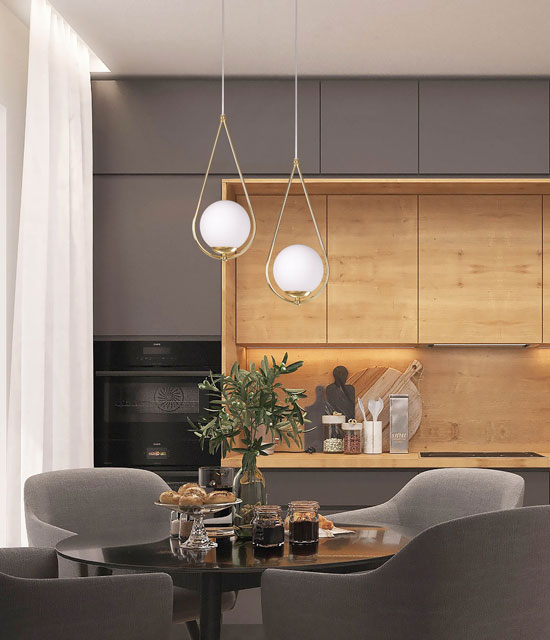 Podwójna lampa wisząca w stylu glamour F740-Bambi