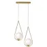 Mosiężna podwójna lampa wisząca glamour - S053-Maestor