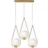 Potrójna lampa wisząca glamour S054-Drima ze szklanymi kloszami