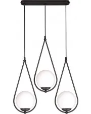 Czarna potrójna lampa wisząca nad stół - S054-Maestor w sklepie Edinos.pl