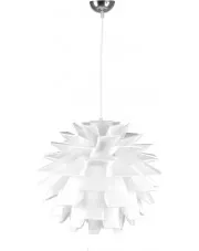 Biała nowoczesna lampa wisząca kula - S055-Bahama w sklepie Edinos.pl