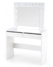 Białe biurko z toaletką i lustrem - Marisa w sklepie Edinos.pl