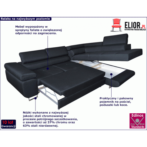 Narożna kanapa wypoczynkowa do salonu Herna 2X