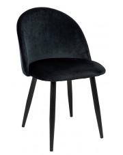 Czarne eleganckie tapicerowane krzesło - Trofi w sklepie Edinos.pl